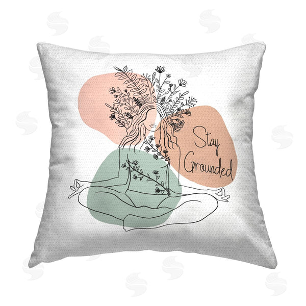 Stupell Industries Chen Alyesh | Stay Grounded Portrait Printed Throw Pillow