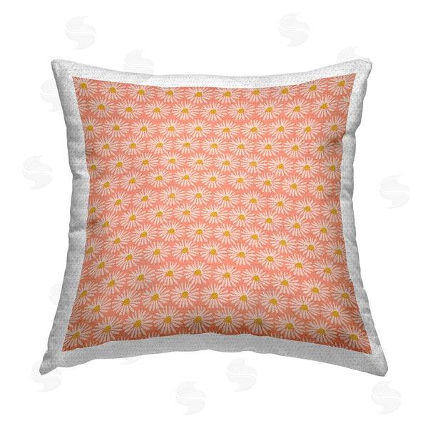 Stupell Industries Chen Alyesh | Symmetric Daisy Pattern Printed Throw Pillow