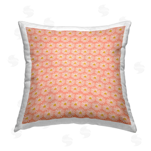 stupell industries Chen Alyesh | Symmetric Daisy Pattern Printed Throw Pillow