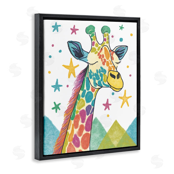 Stupell Industries Chen Alyesh | Whimsical Hued Giraffe & Stars