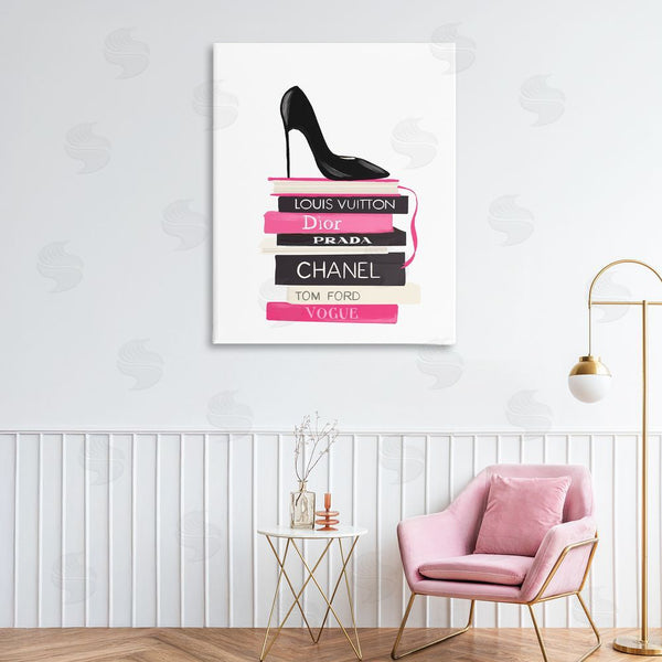 Stupell Industries Cherrywood Lane | Black Stiletto On Books Wall Art