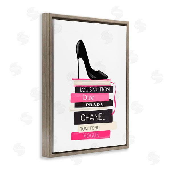 Stupell Industries Cherrywood Lane | Black Stiletto On Books Wall Art