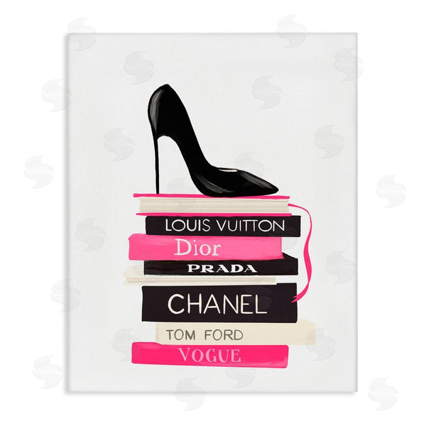 stupell industries Cherrywood Lane | Black Stiletto on Books Wall Art