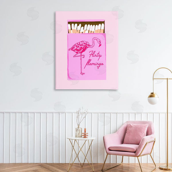 Stupell Industries Cherrywood Lane | Flirty Flamingo Pink Matchbox Wall Art