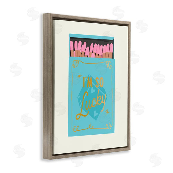 Stupell Industries Cherrywood Lane | I'm So Lucky Matchbox Wall Art