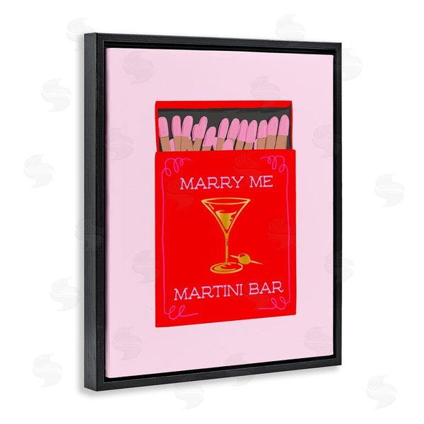Stupell Industries Cherrywood Lane | Marry Me Martini Bar Matches Wall Art