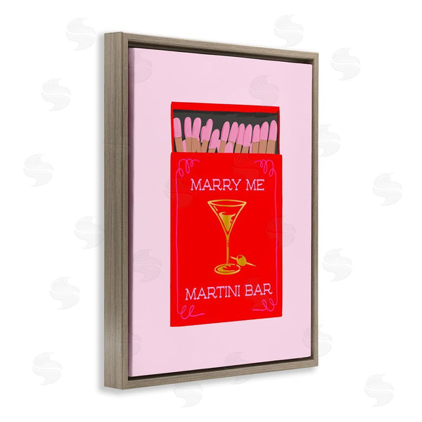 Stupell Industries Cherrywood Lane | Marry Me Martini Bar Matches Wall Art