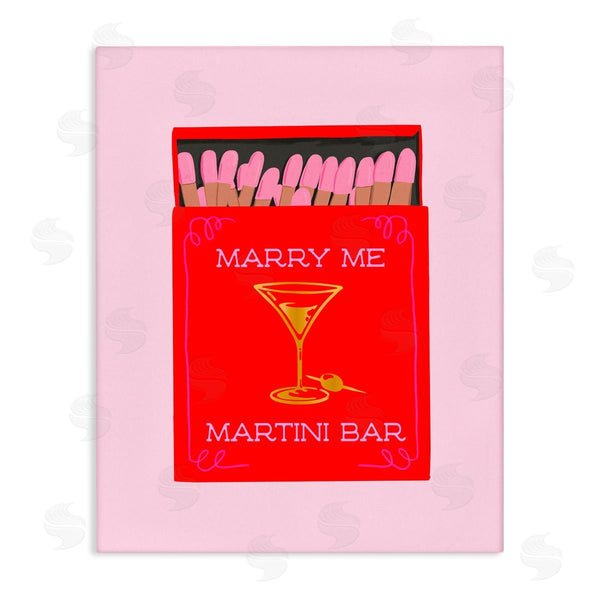 stupell industries Cherrywood Lane | Marry Me Martini Bar Matches Wall Art