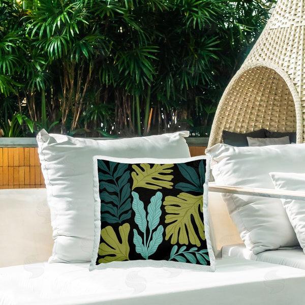 Stupell Industries Cheryl Warrick | Leaf Sprigs Collage Printed Throw Pillow