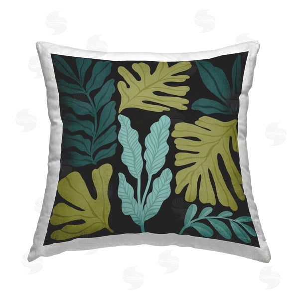 stupell industries Cheryl Warrick | Leaf Sprigs Collage Printed Throw Pillow