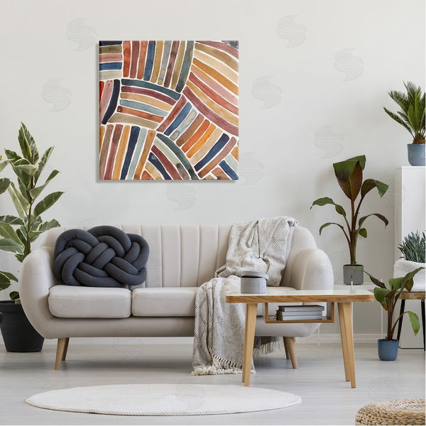 Stupell Industries Cheryl Warrick | Muted Alternating Stripes Wall Art
