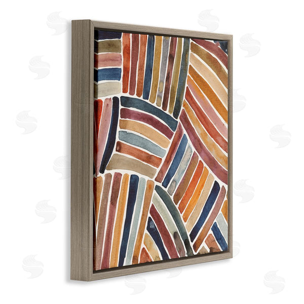 Stupell Industries Cheryl Warrick | Muted Alternating Stripes Wall Art