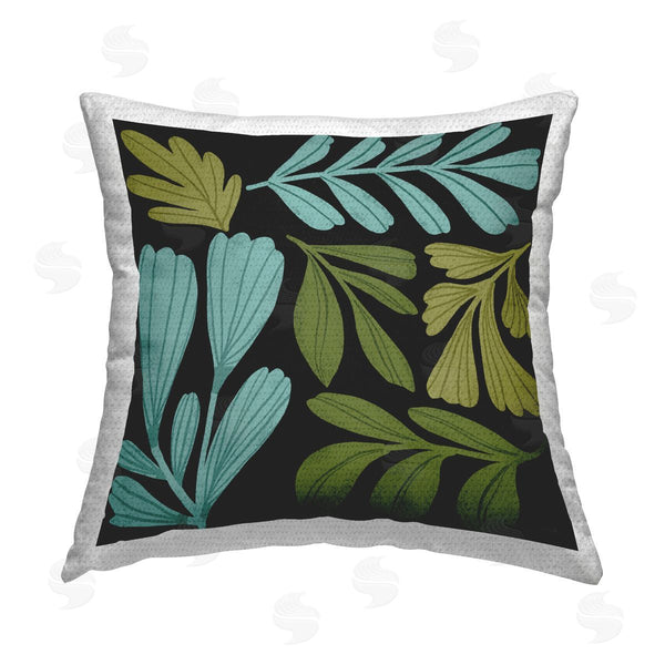 Stupell Industries Cheryl Warrick | Varied Leaves Collage Printed Throw Pillow