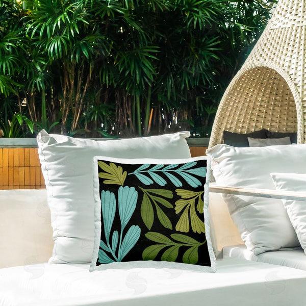 Stupell Industries Cheryl Warrick | Varied Leaves Collage Printed Throw Pillow