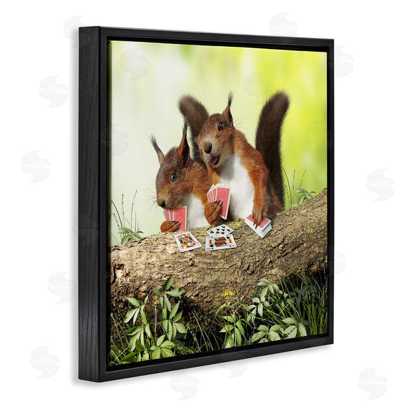 Stupell Industries Chiara | Silly Squirrels Playing Card Games Tree Branch Wall Art