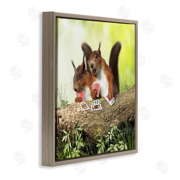 Stupell Industries Chiara | Silly Squirrels Playing Card Games Tree Branch Wall Art
