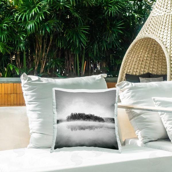 Stupell Industries Chip Forelli | Lake With Distant Island Printed Throw Pillow