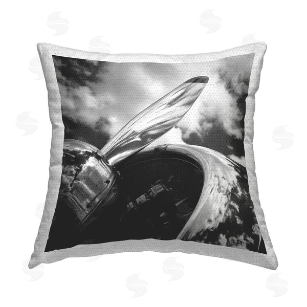 Stupell Industries Chip Forelli | Propeller With Cloud Reflection Printed Throw Pillow