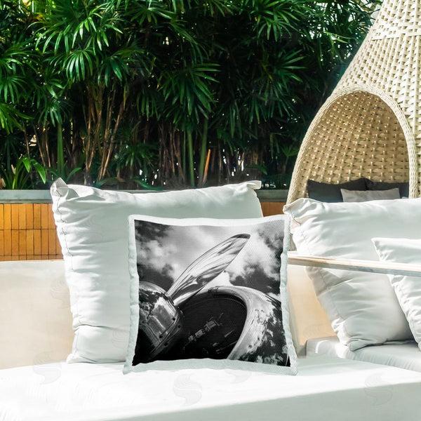 Stupell Industries Chip Forelli | Propeller With Cloud Reflection Printed Throw Pillow