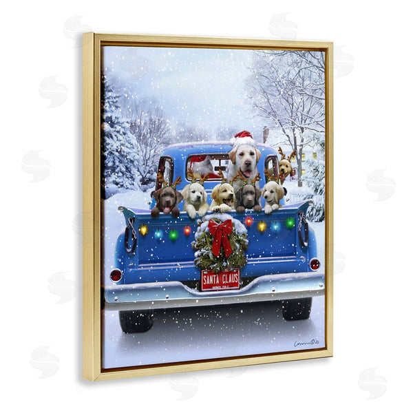 Stupell Industries Chris Consani | Christmas Tailgate Dog Truck