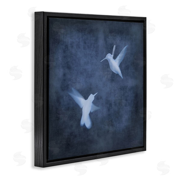 Stupell Industries Chris Donovan | Abstract Blue Hummingbirds Silhouettes Wall Art