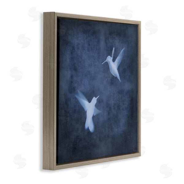 Stupell Industries Chris Donovan | Abstract Blue Hummingbirds Silhouettes Wall Art