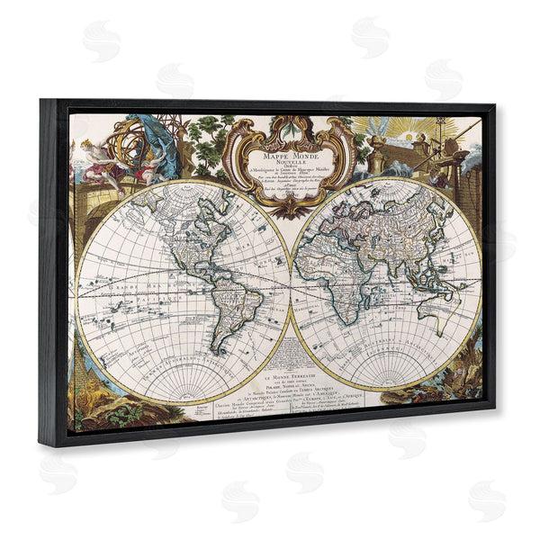 Stupell Industries Chris Donovan | Classic Inspired World Map