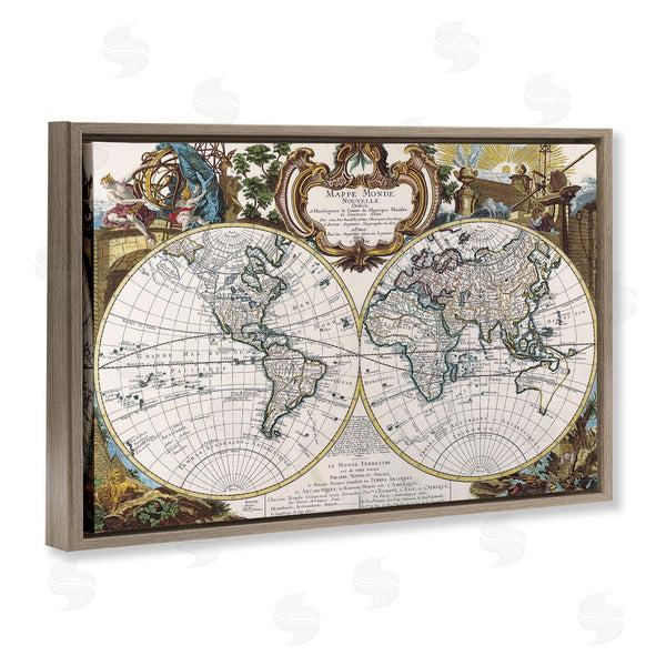 Stupell Industries Chris Donovan | Classic Inspired World Map