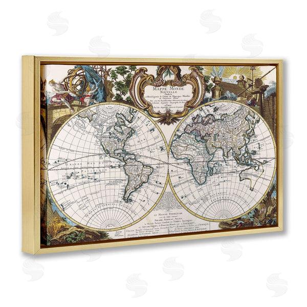 Stupell Industries Chris Donovan | Classic Inspired World Map