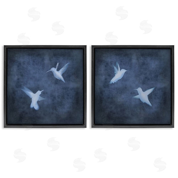 Stupell Industries Chris Donovan | Modern Blue Birds Flying Silhouettes Wall Art