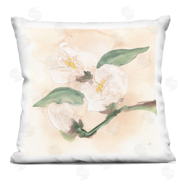 stupell industries Chris Paschke | Dimensional Magnolia Blooms Printed Throw Pillow