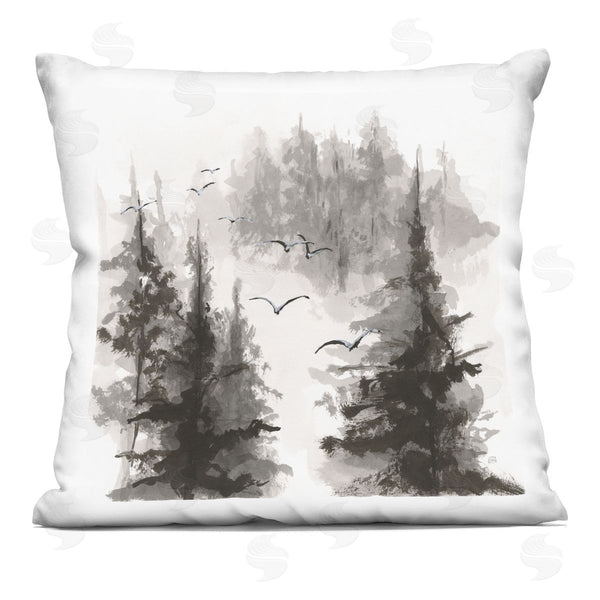 stupell industries Chris Paschke | Free Flying Through Forest Printed Throw Pillow