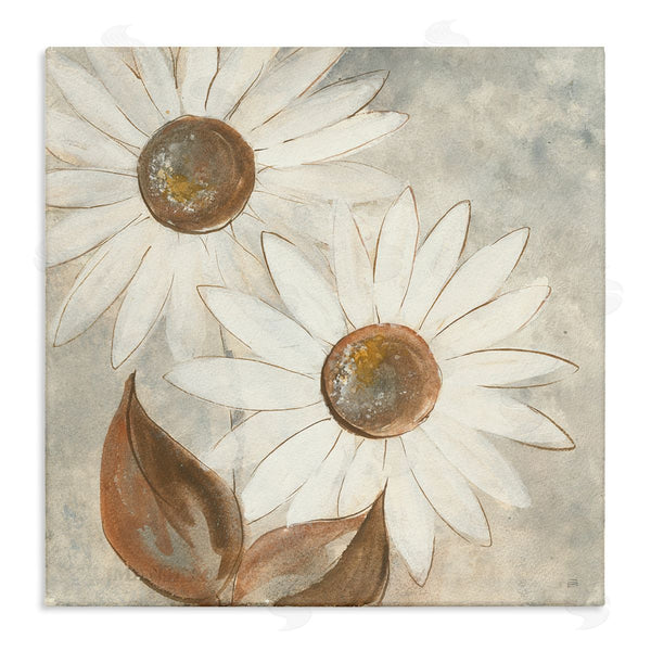 stupell industries Chris Paschke | White Neutral Daisy Florals Vintage Charm