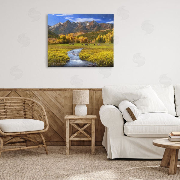 Stupell Industries Chris Vest | Horse Ranch Autumn View Wall Art