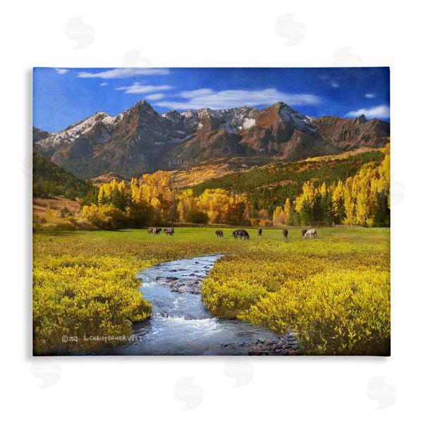 stupell industries Chris Vest | Horse Ranch Autumn View Wall Art