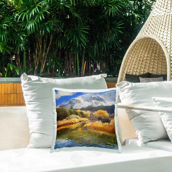 Stupell Industries Chris Vest | Moose On Dolores River Printed Throw Pillow