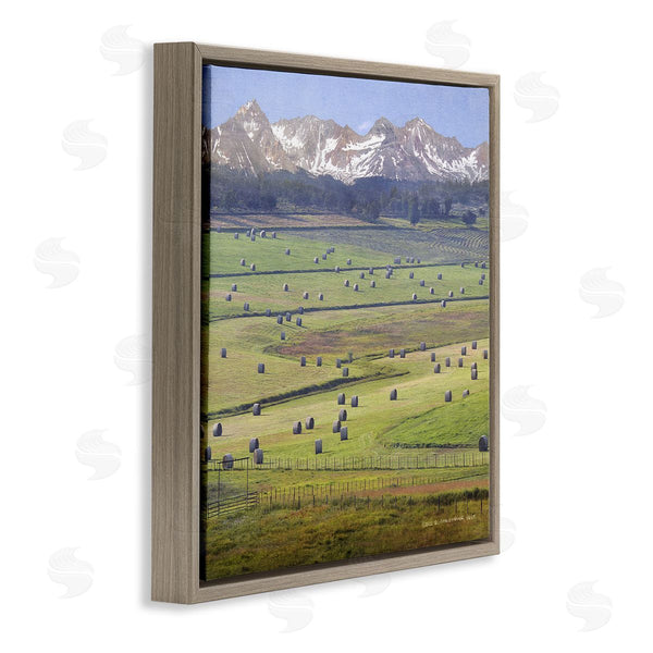 Stupell Industries Chris Vest | Rural Hay Bales Farm Pasture Wall Art