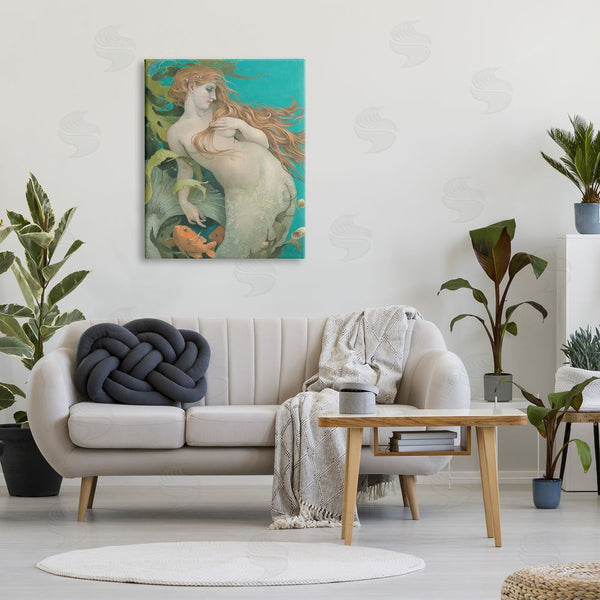 Stupell Industries Christina P. Wyatt | Mermaid & Fish Underwater Wall Art