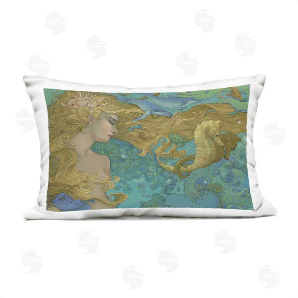 Stupell Industries Christina P. Wyatt | Mother Ocean Mermaid Portrait Printed Throw Pillow