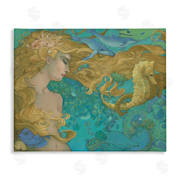stupell industries Christina P. Wyatt | Mother Ocean Mermaid Portrait