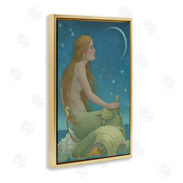 Stupell Industries Christina P. Wyatt | New Moon Mermaid Portrait