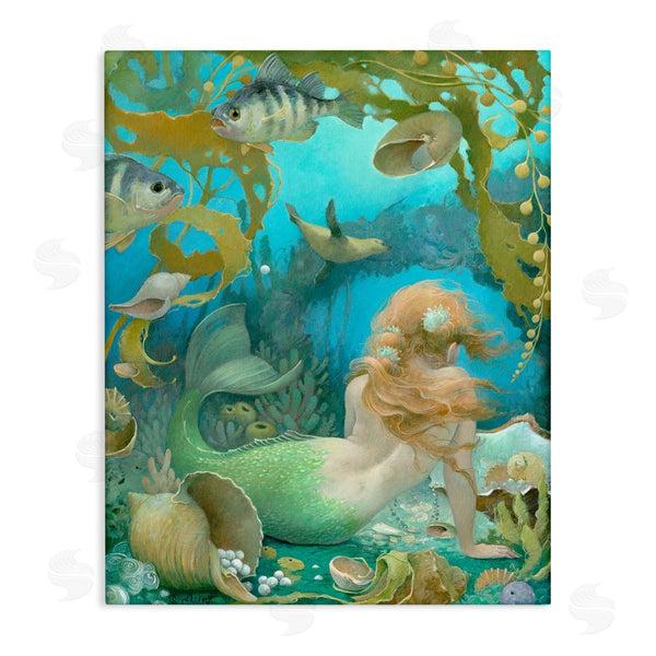 stupell industries Christina P. Wyatt | Sea of Jewels Mermaid Portrait