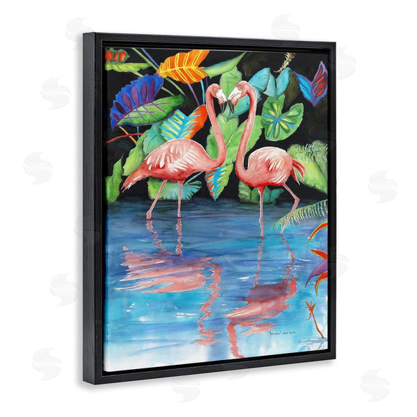 Stupell Industries Christine Reichow | Bold Flamingos Reflection Wall Art
