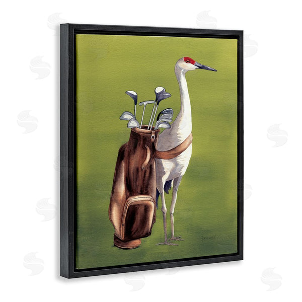Stupell Industries Christine Reichow | Crane Bird With Golf Clubs Wall Art