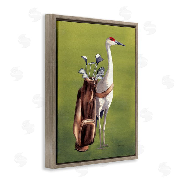 Stupell Industries Christine Reichow | Crane Bird With Golf Clubs Wall Art