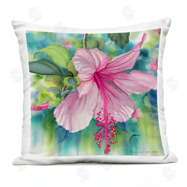 Stupell Industries Christine Reichow | Delicate Beauty Hibiscus Printed Throw Pillow