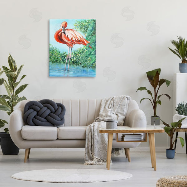 Stupell Industries Christine Reichow | Flamingo & Lush Nature Wall Art