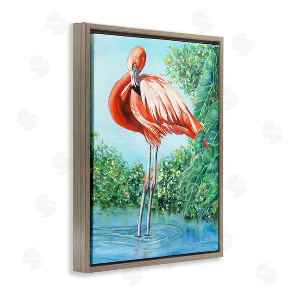 Stupell Industries Christine Reichow | Flamingo & Lush Nature Wall Art