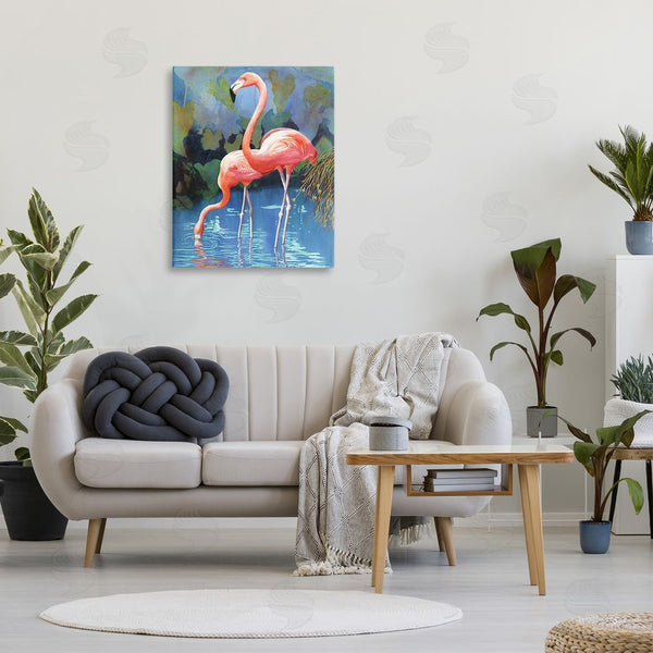 Stupell Industries Christine Reichow | Flamingos In Lush Pond Wall Art