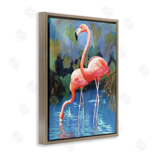 Stupell Industries Christine Reichow | Flamingos In Lush Pond Wall Art